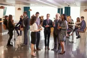 Delegates Networking At Conference Drinks Reception
